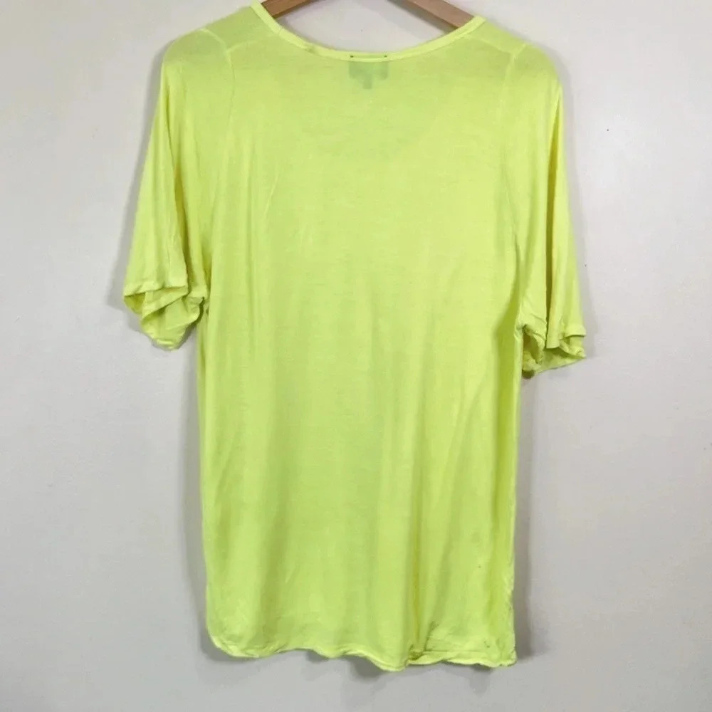 Aritzia Wilfred Free Neon Lime  Short Sleeve Top - Picture 9 of 10